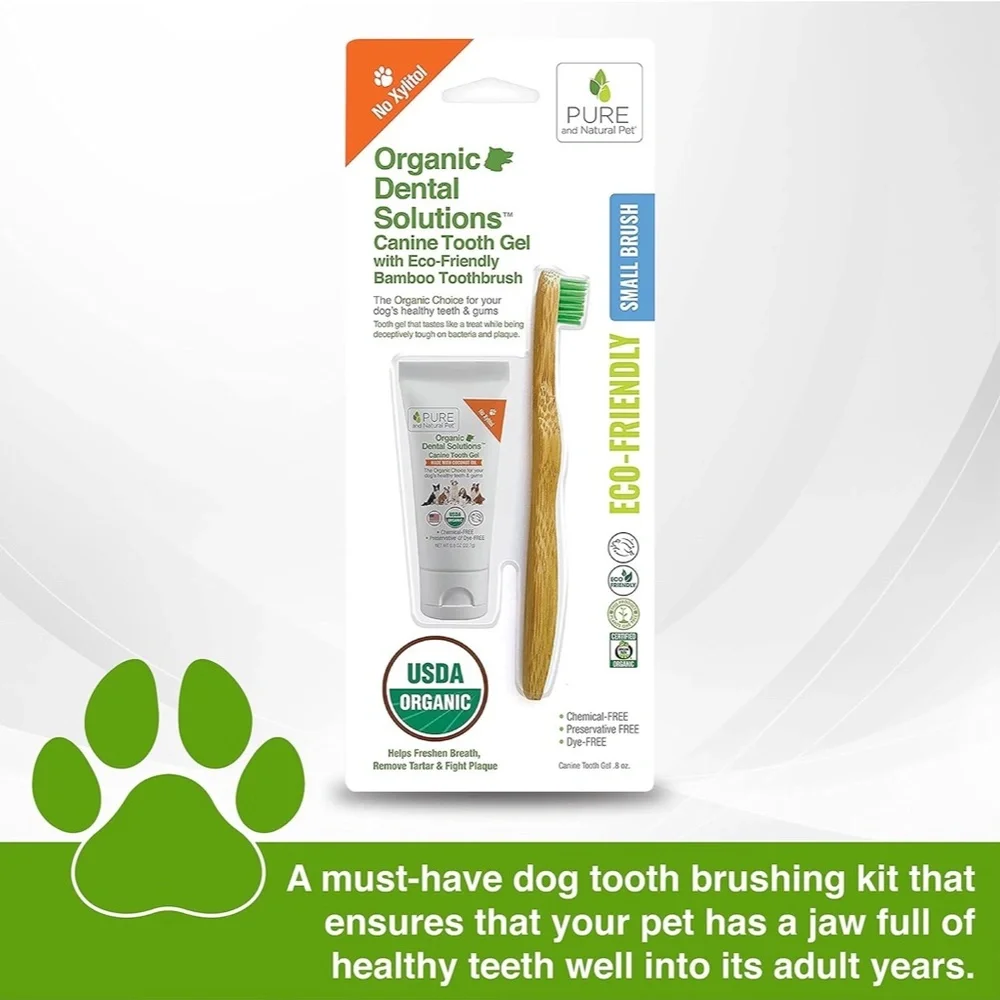 Pure and Natural Pet Organic Dental Solutions USDA Certified Organic Small Kit